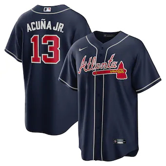 mens nike ronald acuna jr navy atlanta braves alternate rep